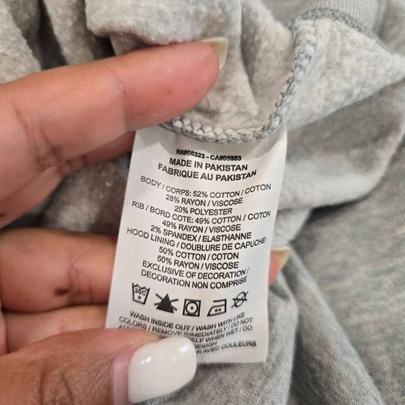 Nike Hoodie Women's Small Gray Funnel Neck Long Sleeve Pullover Gorpcore Stretch - Picture 6 of 7